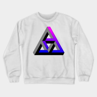 Even more impossible triangle with blue to cyan gradient Crewneck Sweatshirt